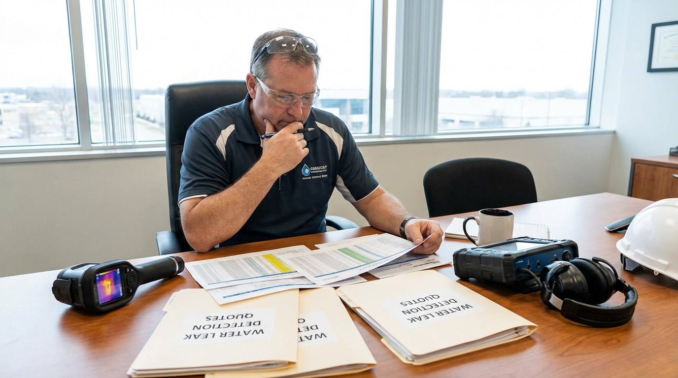 découvrez un exemple concret de devis pour la recherche de fuite d’eau afin de comparer les offres et négocier efficacement avec les professionnels.